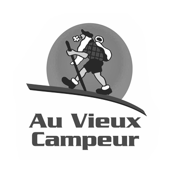 au vieux campeur  gray logo